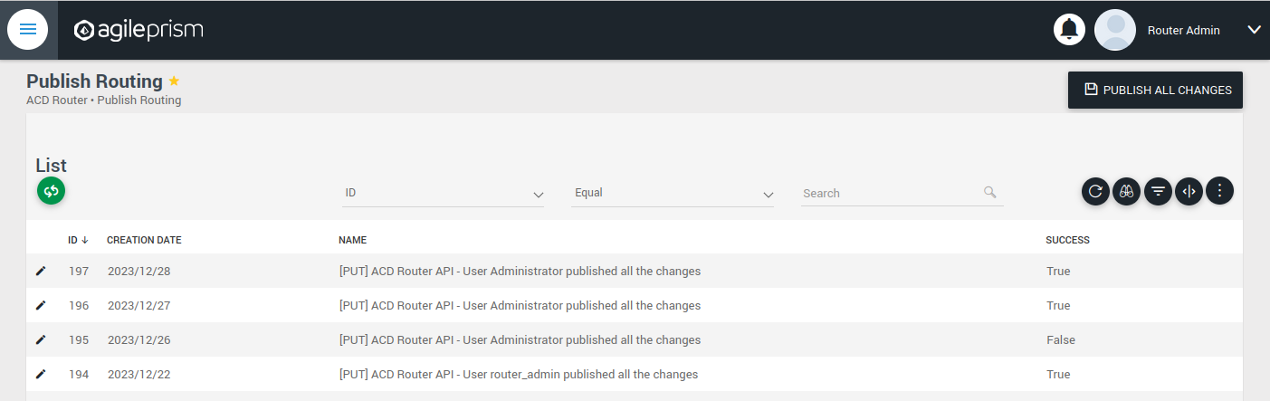 Publish Routing